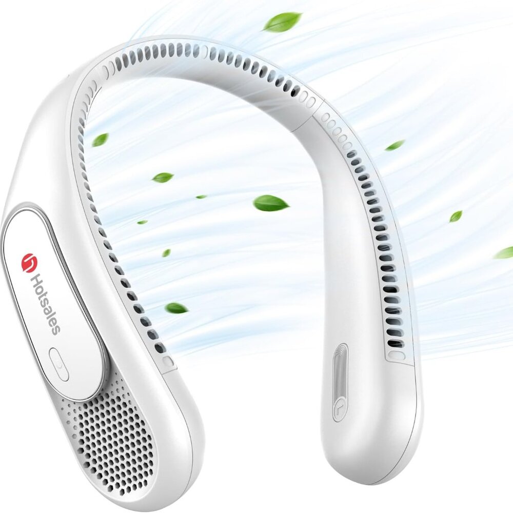 Neck Fan, Hands Free Bladeless Neck Fans Portable Rechargeable, 6000 Mah Battery